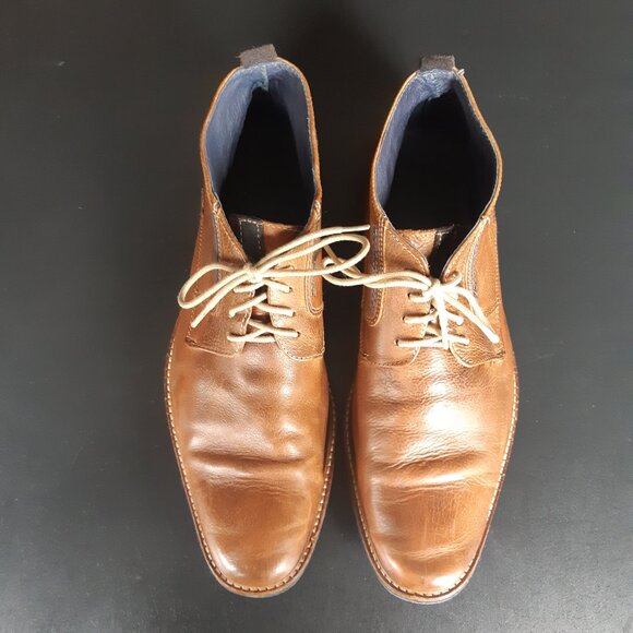 Jones Bootmaker SZ 42 Tan Men's Chukka Boots Burnished Leather - Picture 5 of 15